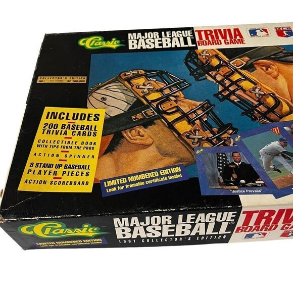VINTAGE CLASSIC MAJOR LEAGUE BASEBALL 1991 COLLECTOR'S EDITION TRIVIA BOARD GAME - Picture 7 of 16